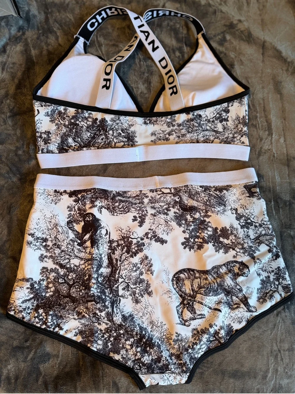 Dior Women's One-Piece Swimsuit in Black & White Toile🌷🌷 - Picture 7 of 13
